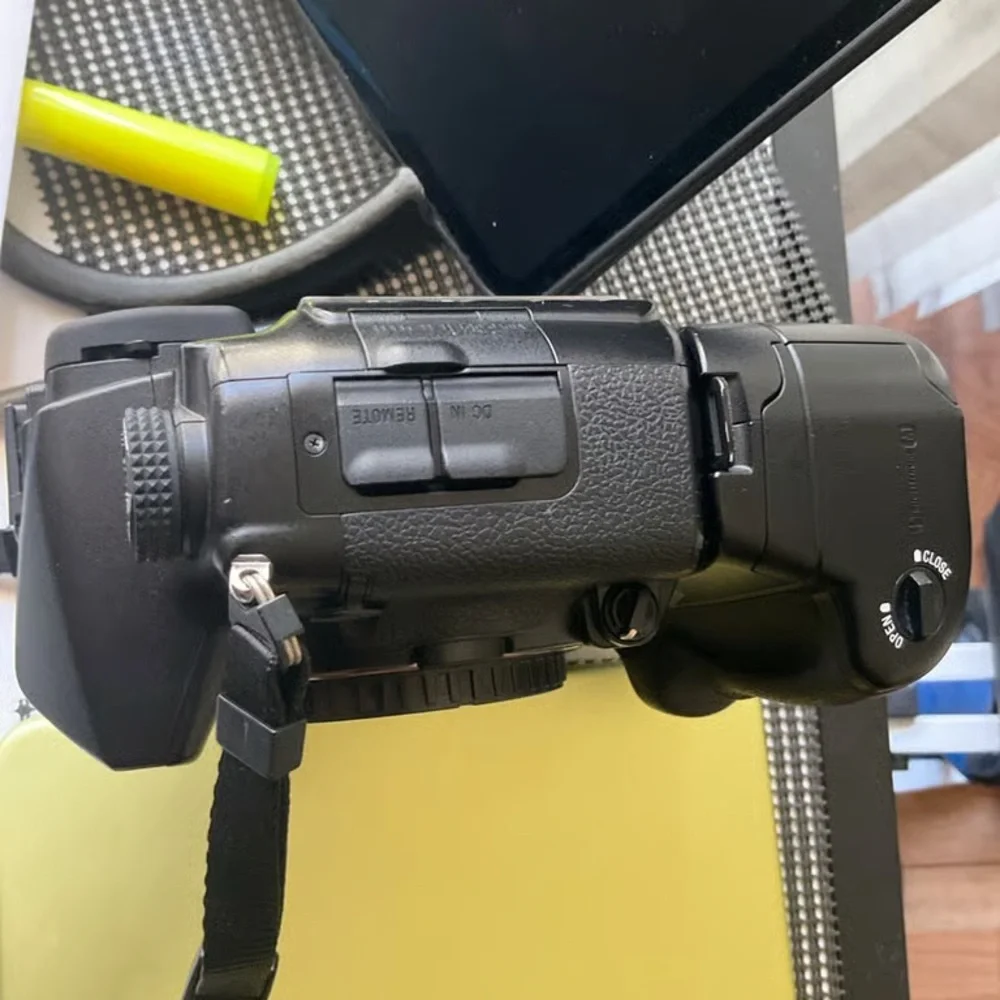 Sony Black Camera Body with Orange Accent